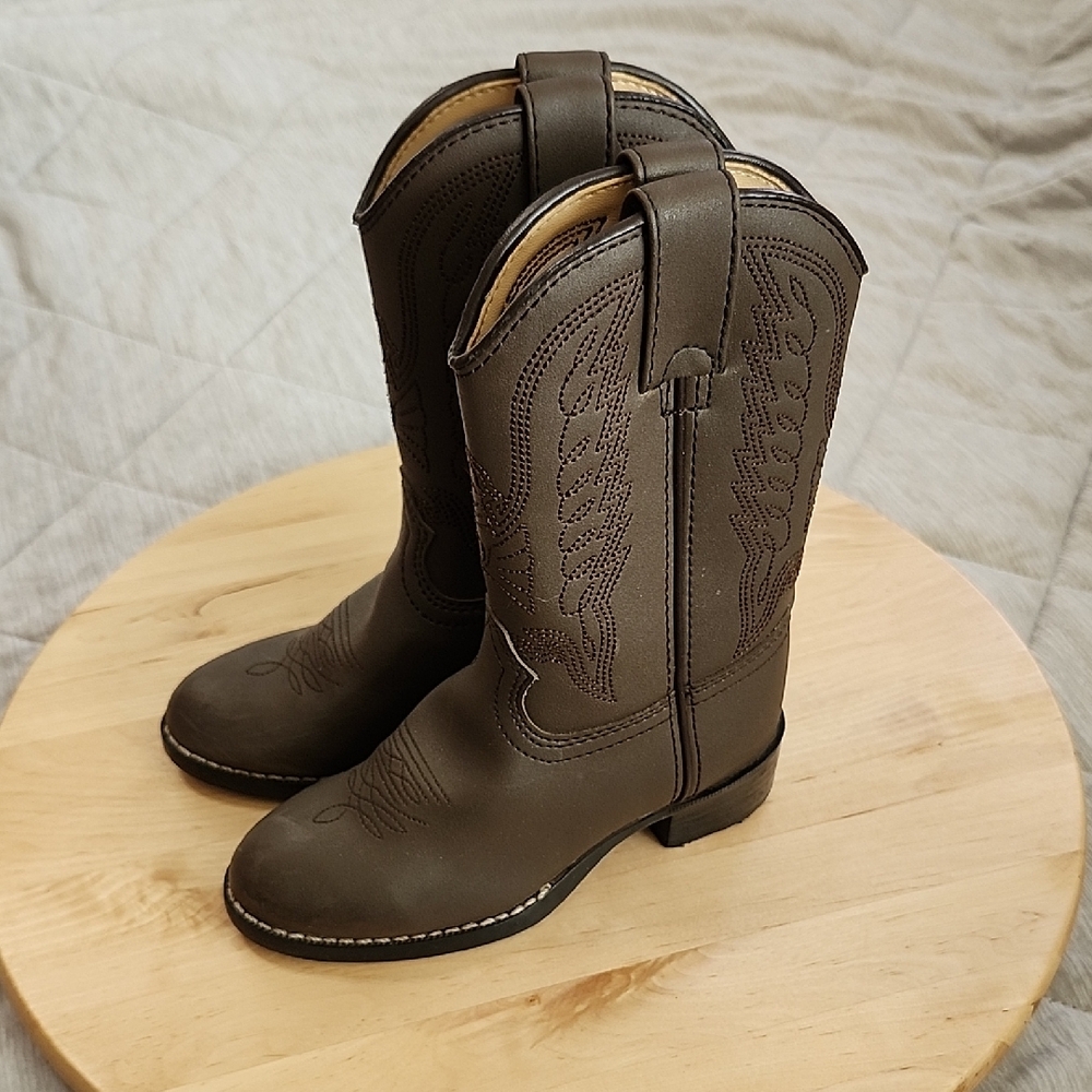 Durango Kids Distress Boot Brown Cowboy Boots 10 D